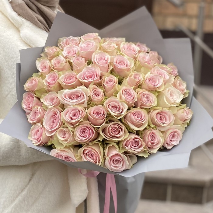 51 розовая роза Пинк Атена 50 см